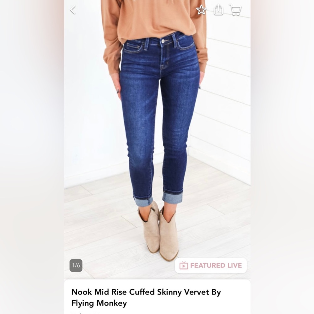 Vervet jeans dark wash skinny jeans